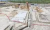 tres-laurels-amenity-center-aerial-plumbing-trench
