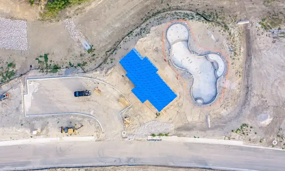 Gate-House-Amenity-Center-aerial-view-perimiter-3cs-construction